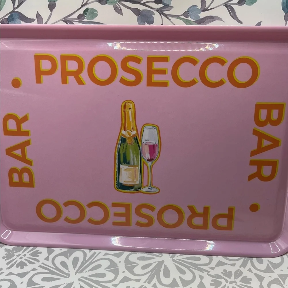 🥂🍾Pink Prosecco Bar Serving Tray🥂🎀 Bridal Shower Wedding Gift Bachelorette Host